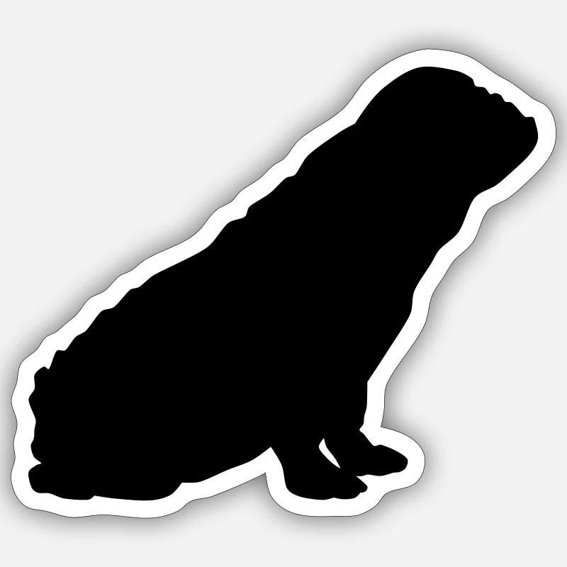 Bouledogue français Silhouette 1 - Sticker taille S (10 x 10 cm) - blanc mat