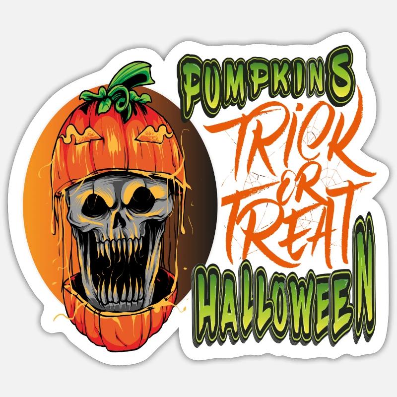 Kürbisse Halloween Süßes oder Saures Sticker Größe S (10 x 10 cm)