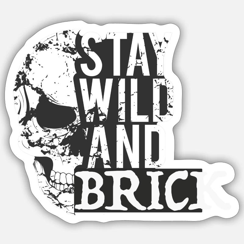 Crâne1 Sticker taille S (10 x 10 cm)