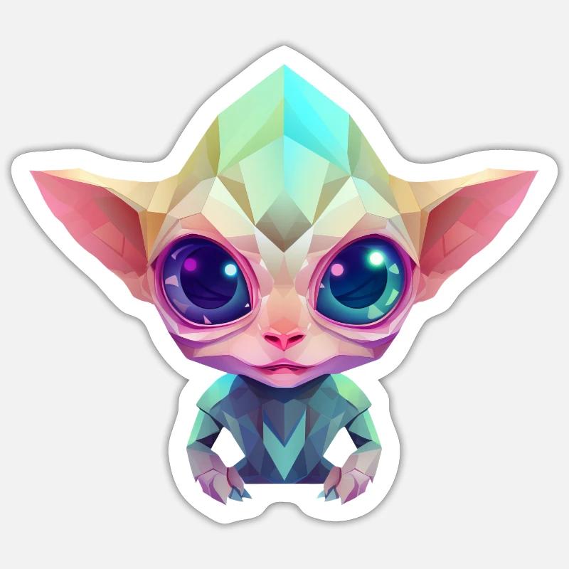 Polygone Alien Sticker taille S (10 x 10 cm)