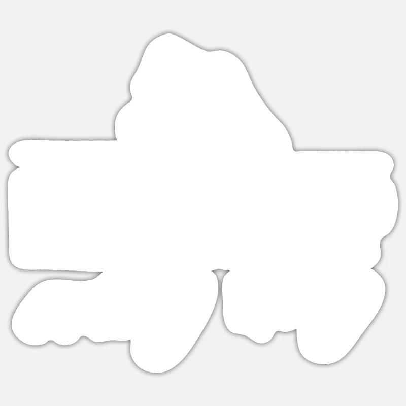 Doubling up everyday sneaker collection - Sticker size S (10 x 10 cm) - white matte