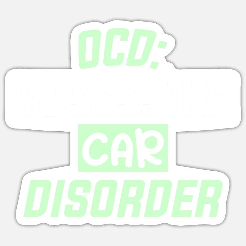 OCD - Sticker size S (10 x 10 cm) - white matte