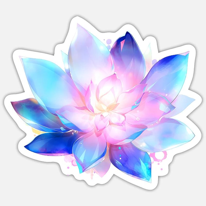 Meditationsblume Sticker Größe S (10 x 10 cm)