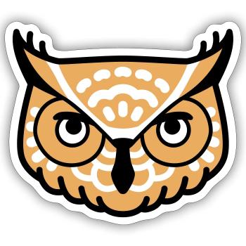 Waldfreunde Uhu - Sticker Größe S (10 x 10 cm) - Mattweiß - Vorne