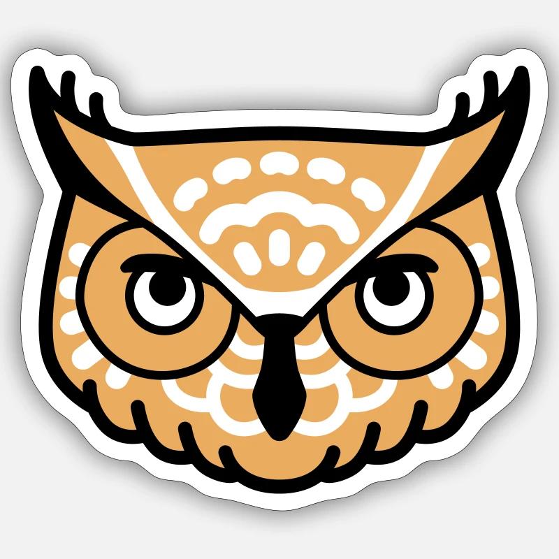 Forest Friends Eagle Owl Sticker size S (10 x 10 cm)