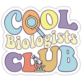 Cool Biologists Club Microbiologist Crew Marine - Sticker size S (10 x 10 cm) - white matte - Front
