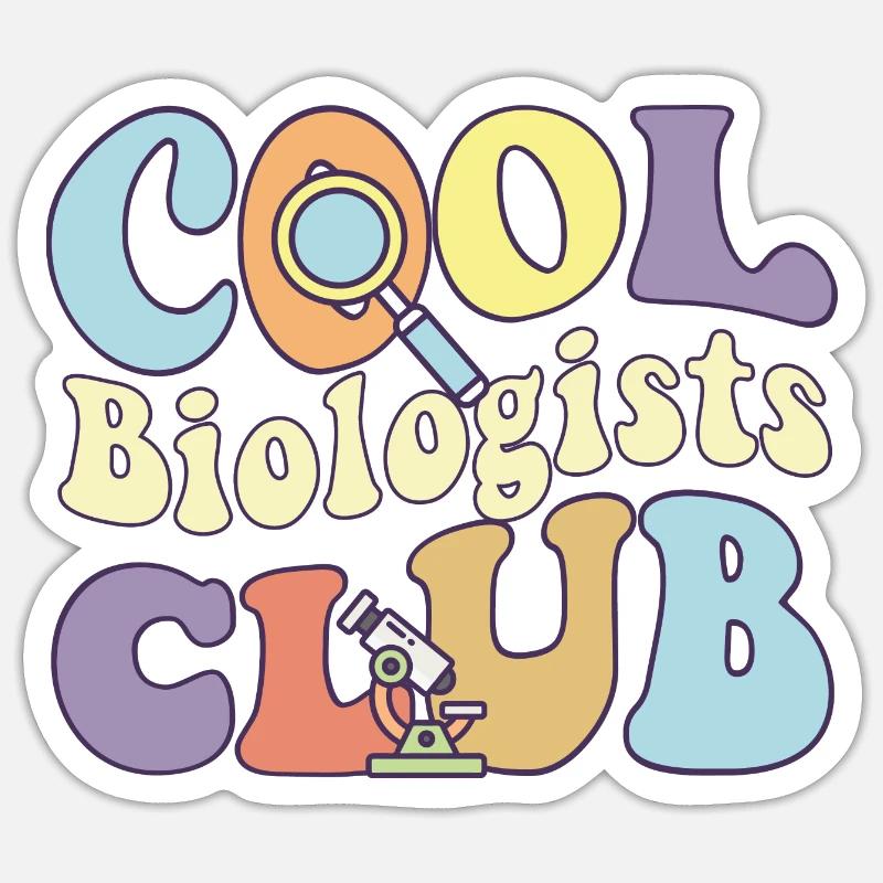 Cool Biologists Club Microbiologist Crew Marine Sticker Größe S (10 x 10 cm)