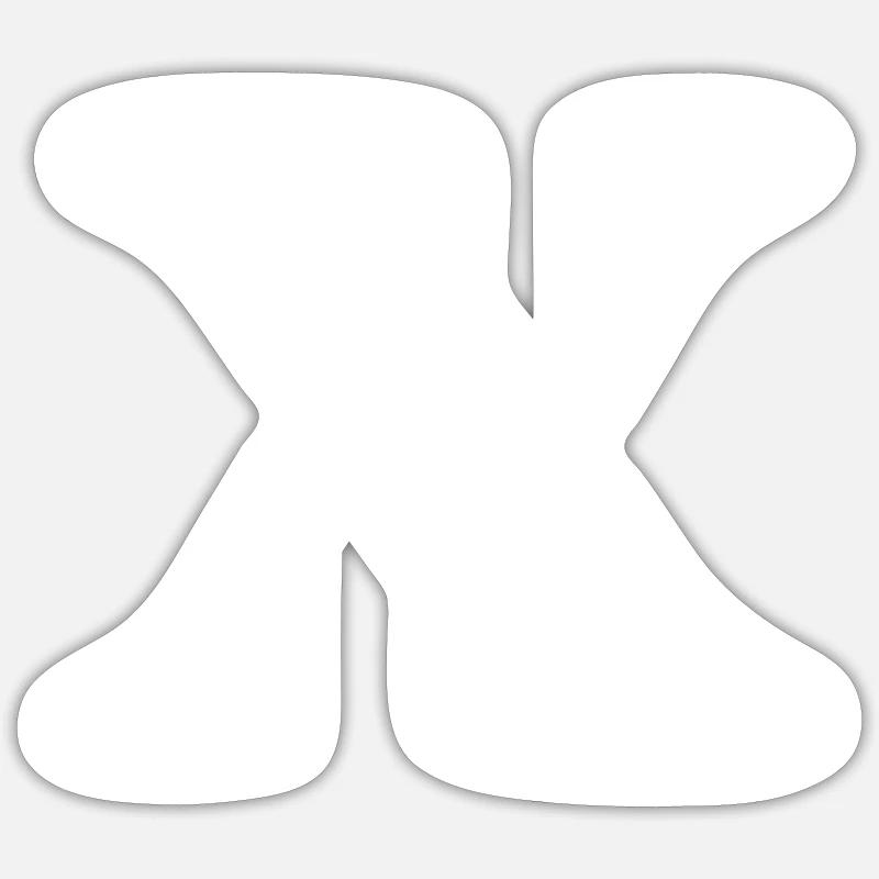 Letter x Sticker size S (10 x 10 cm)