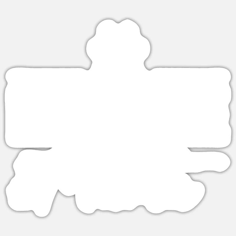 Beagle Mama - Sticker Größe S (10 x 10 cm) - Mattweiß