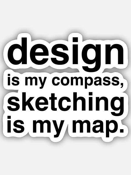 Designer Designerin Design 003 - Sticker Größe S (10 x 10 cm) - Mattweiß