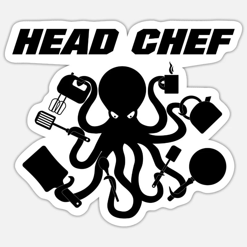 Head Chef Sticker Größe S (10 x 10 cm)