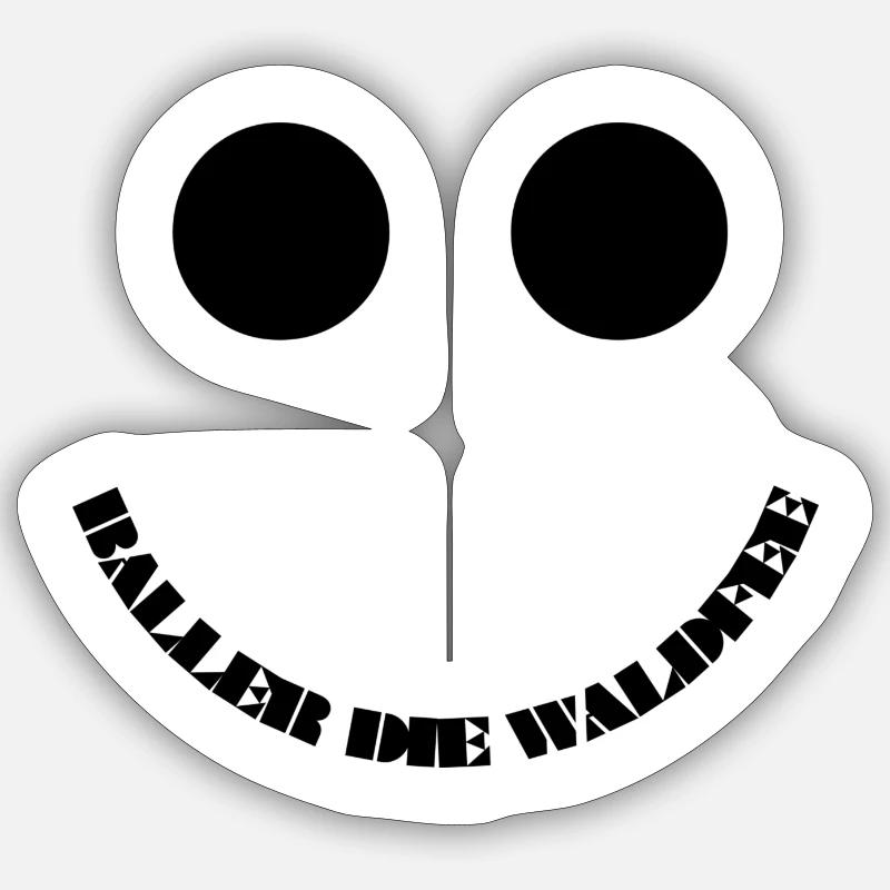 Holla die Waldfee - Sticker Größe S (10 x 10 cm) - Mattweiß