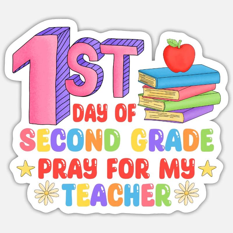 Second grade, back to school Sticker size S (10 x 10 cm)