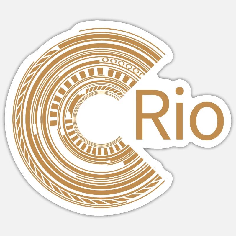 Pour Rio - Sticker taille S (10 x 10 cm) - blanc mat