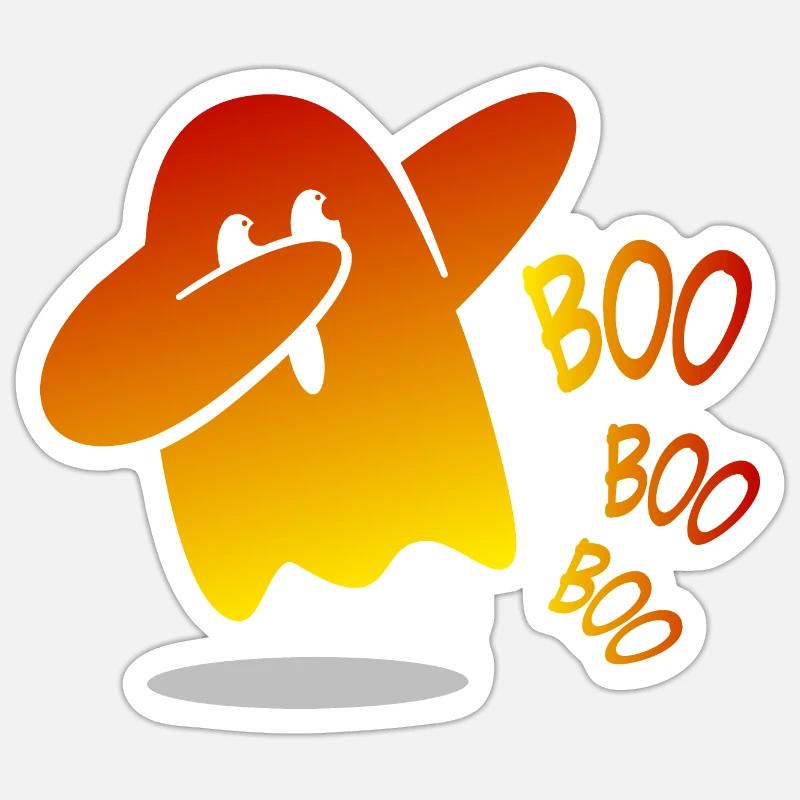 boo dance - Sticker size S (10 x 10 cm) - white matte
