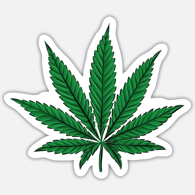 Hanfblatt Sticker Größe S (10 x 10 cm)