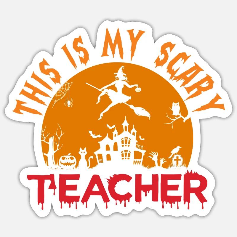 Ceci est mon professeur effrayant Sticker taille S (10 x 10 cm)