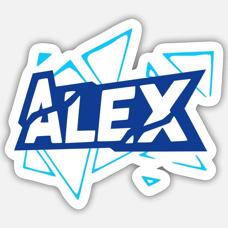 Alex - Sticker Größe S (10 x 10 cm) - Mattweiß