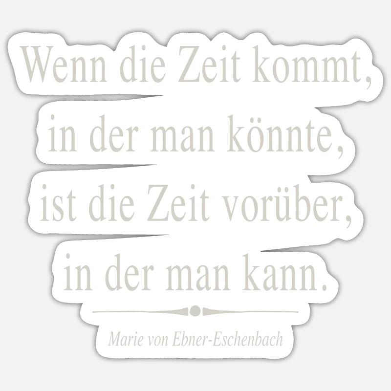Die Zeit - Sticker Größe S (10 x 10 cm) - Mattweiß