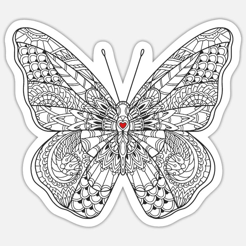 Schmetterling Sticker Größe S (10 x 10 cm)