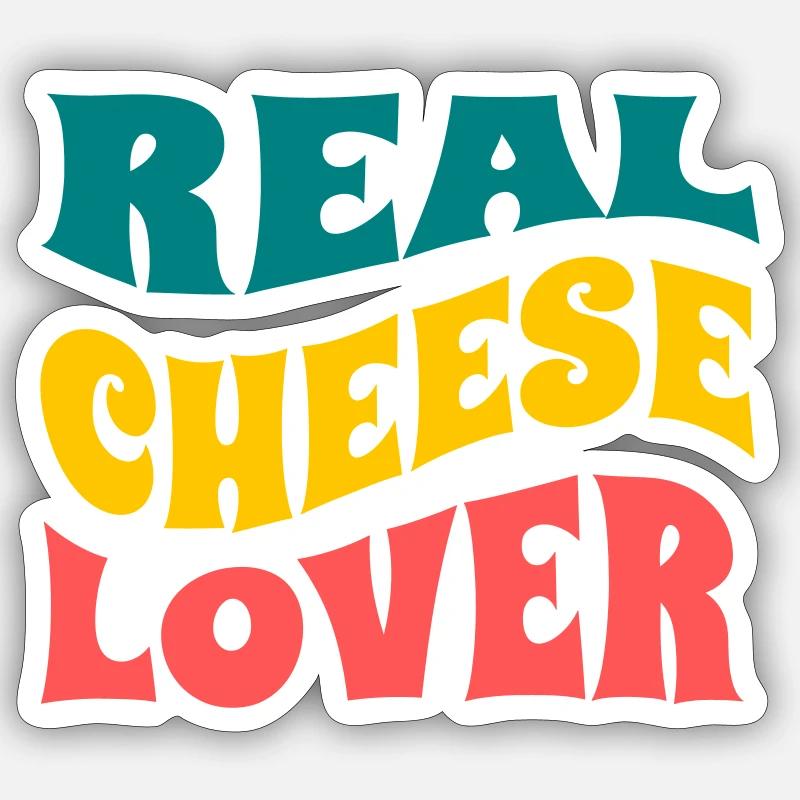 RealCheeseLover - Sticker size S (10 x 10 cm) - white matte