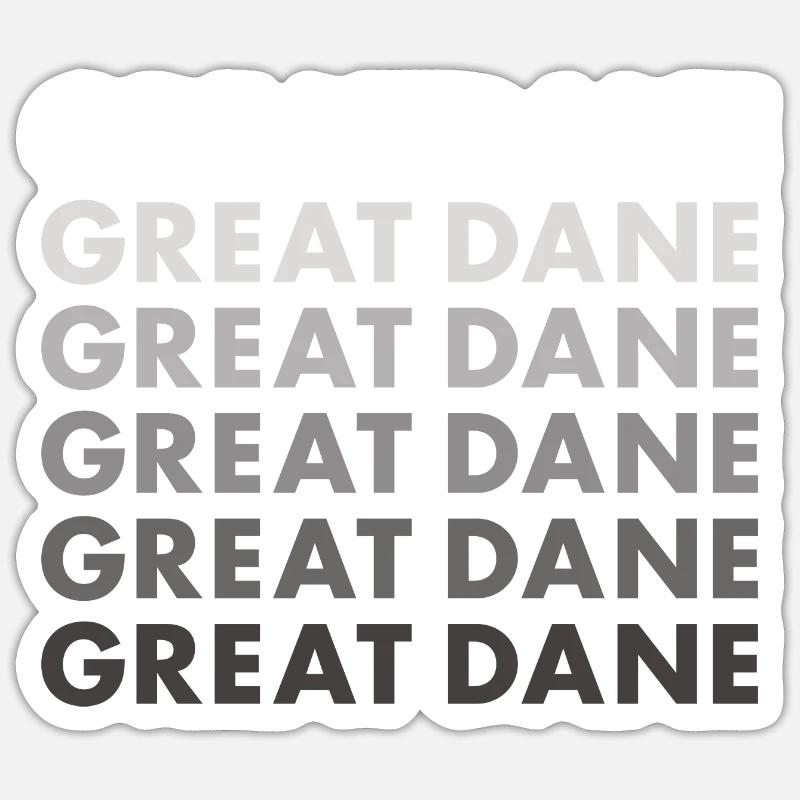Great Dane - Sticker size S (10 x 10 cm) - white matte