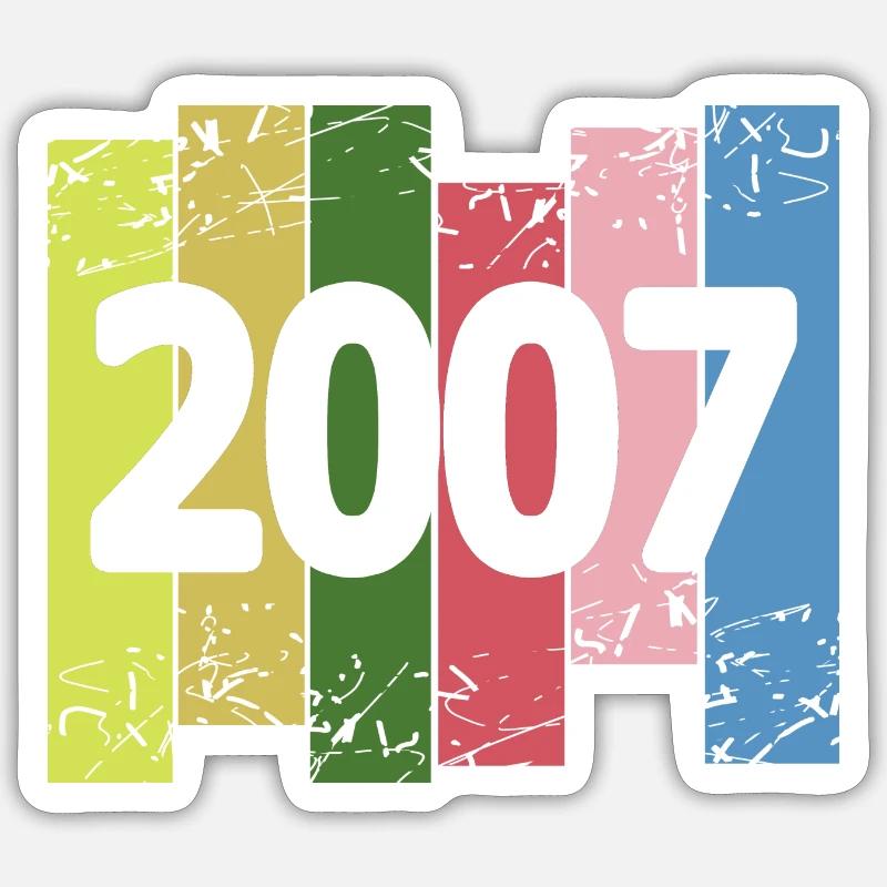2007 - Sticker taille S (10 x 10 cm) - blanc mat