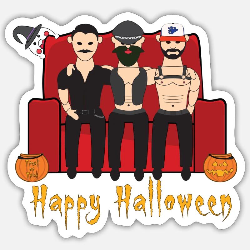 Joyeux halloween - Sticker taille S (10 x 10 cm) - blanc mat