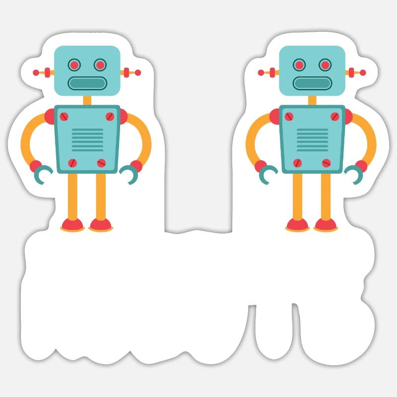 Droid Builder Cool Funny Robotics Stop Staring At Sticker size S (10 x 10 cm)