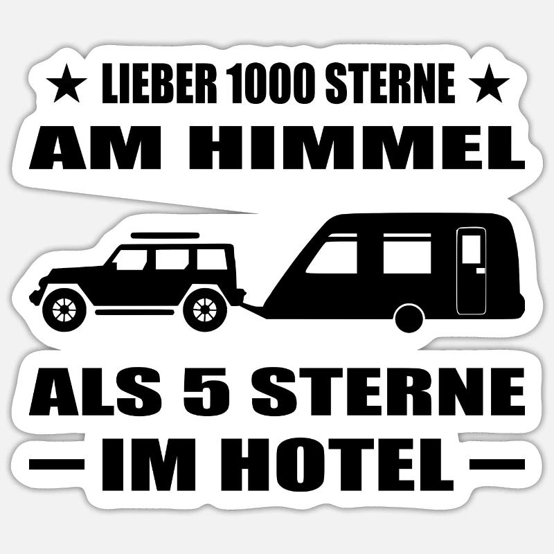 Camping - Sticker Größe S (10 x 10 cm) - Mattweiß