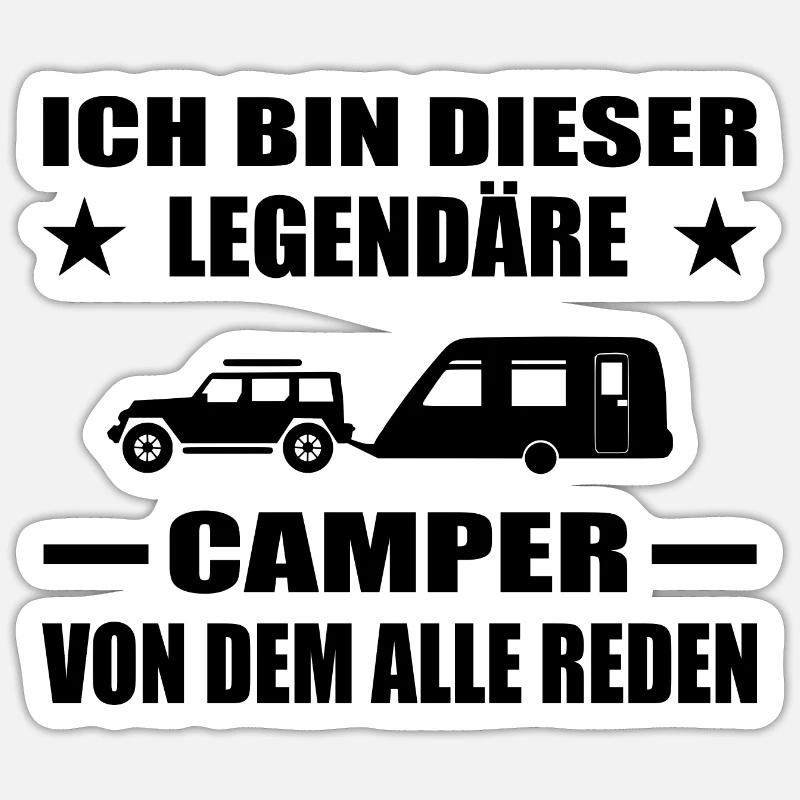 Camping - Sticker Größe S (10 x 10 cm) - Mattweiß