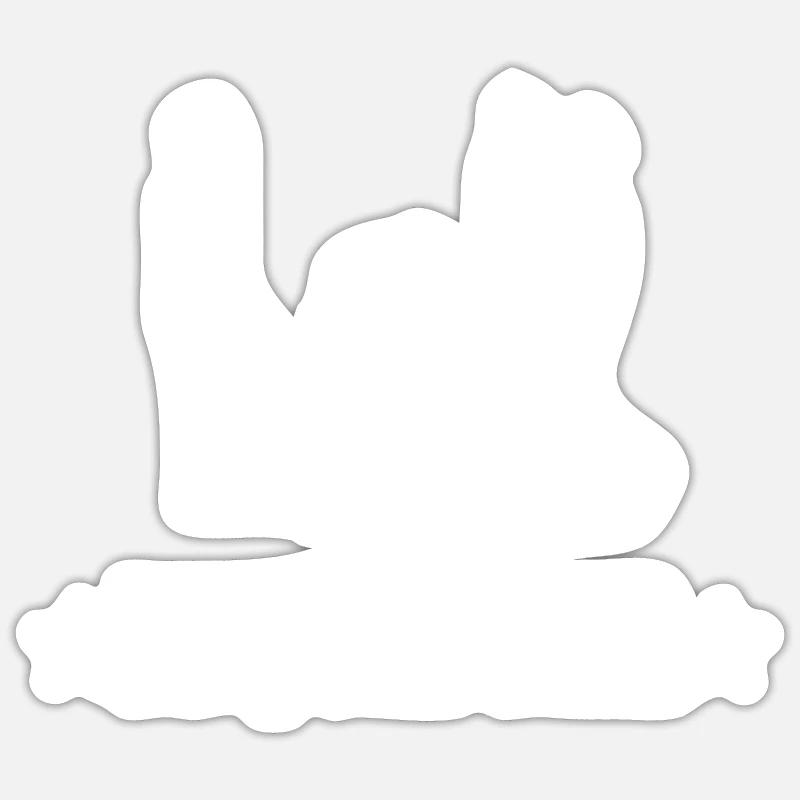 BBQ - Sticker Größe S (10 x 10 cm) - Mattweiß