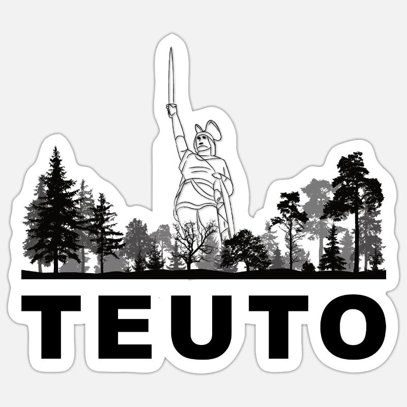 Teuto - Sticker Größe S (10 x 10 cm) - Mattweiß