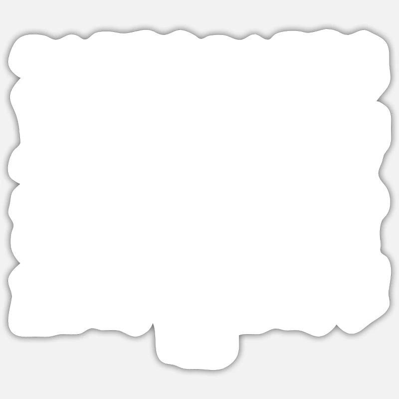 Couper, coller, peindre, répéter - Sticker taille S (10 x 10 cm) - blanc mat