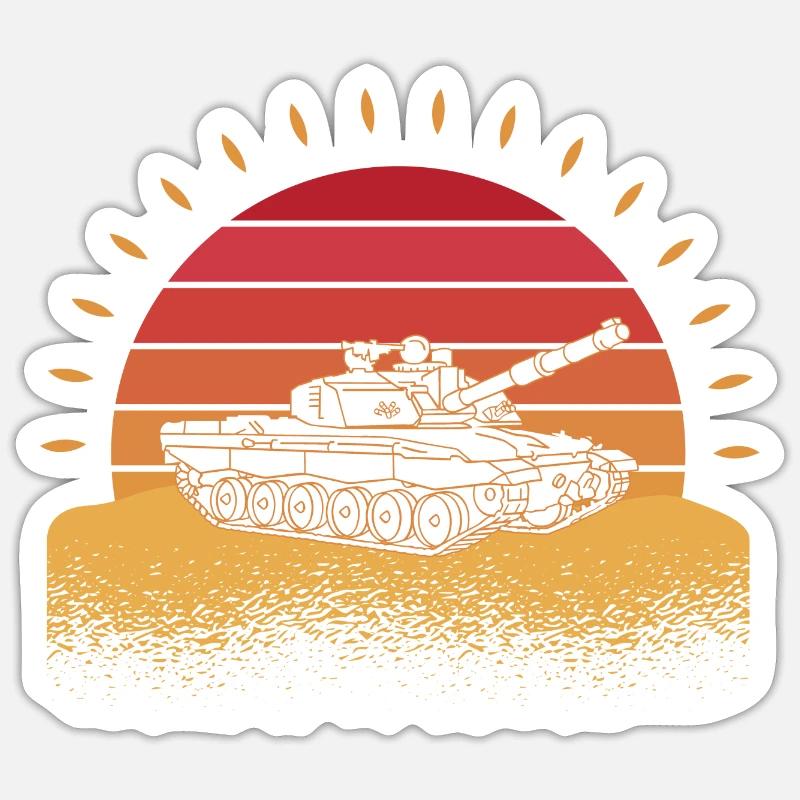 Tanker Soldier Evolution Tank - Sticker size S (10 x 10 cm) - white matte