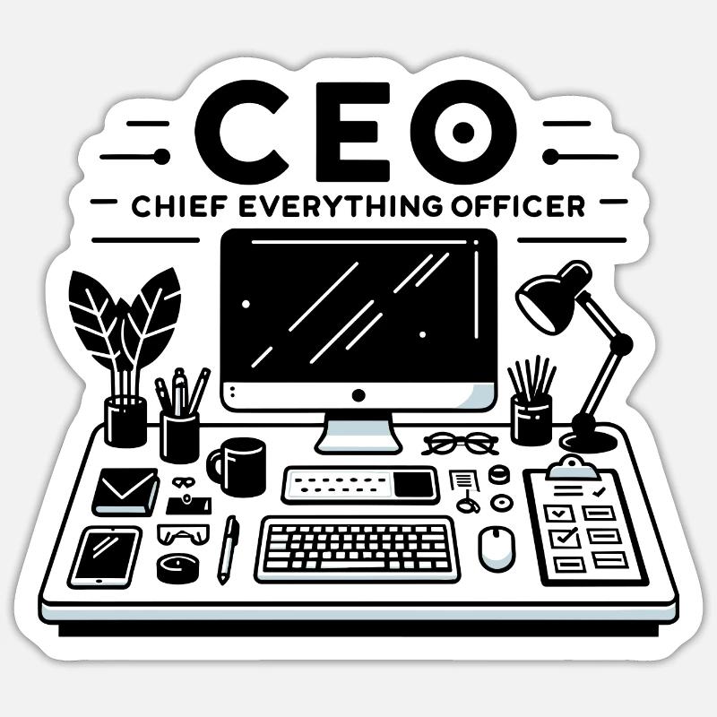 Geschäftsführer Chief Everything Officer Sticker Größe S (10 x 10 cm)