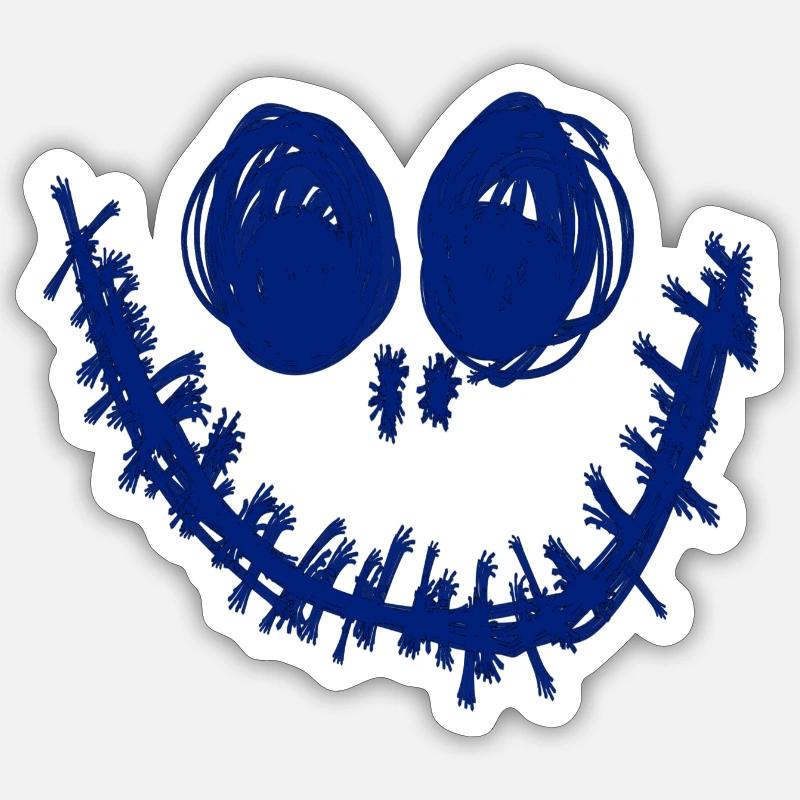 Jack o’lantern, monstre, visage, halloween Sticker taille S (10 x 10 cm)
