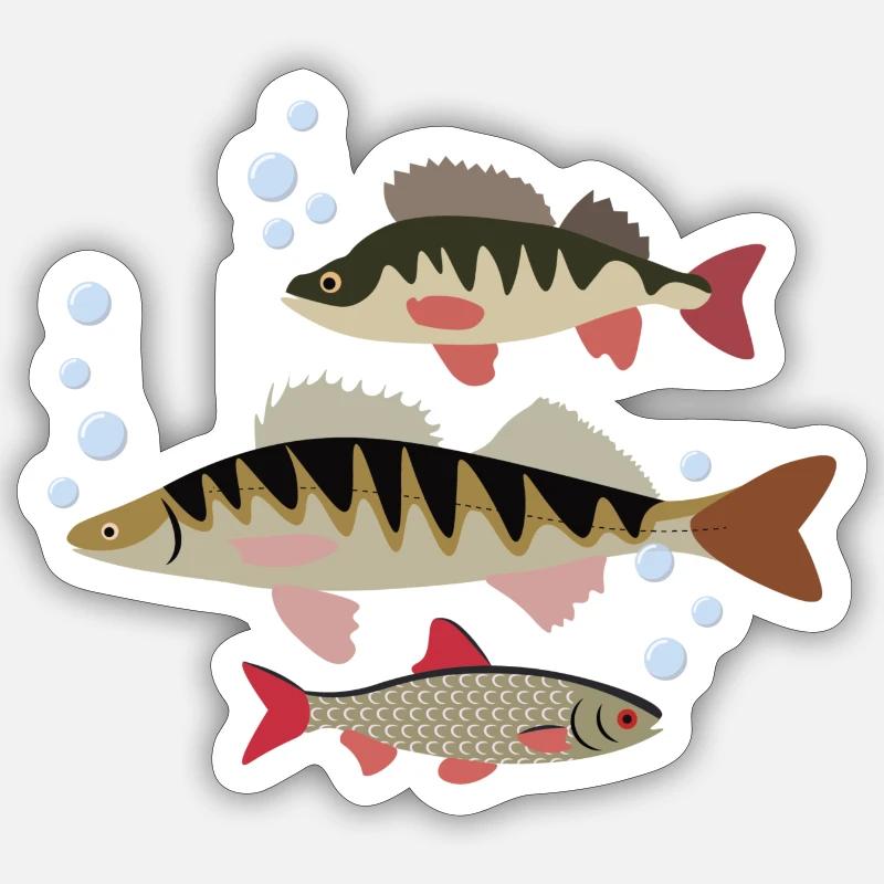 Poisson Sticker taille S (10 x 10 cm)