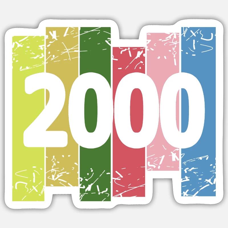 2000 - Sticker size S (10 x 10 cm) - white matte