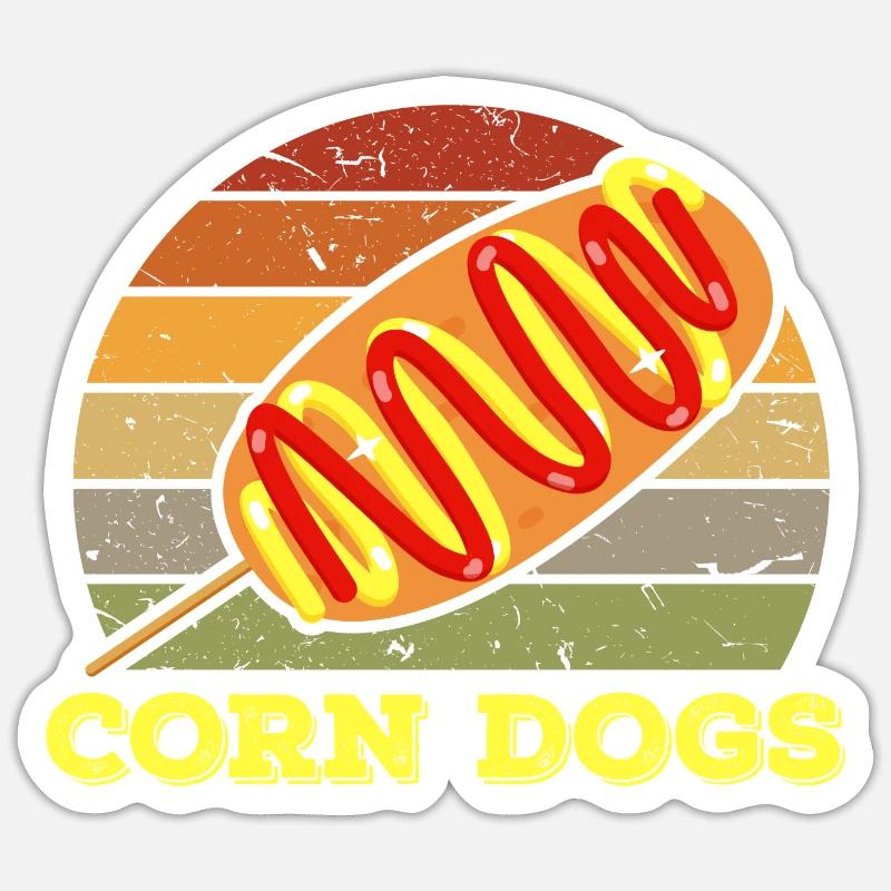 Cool corn dog Sticker Größe S (10 x 10 cm)