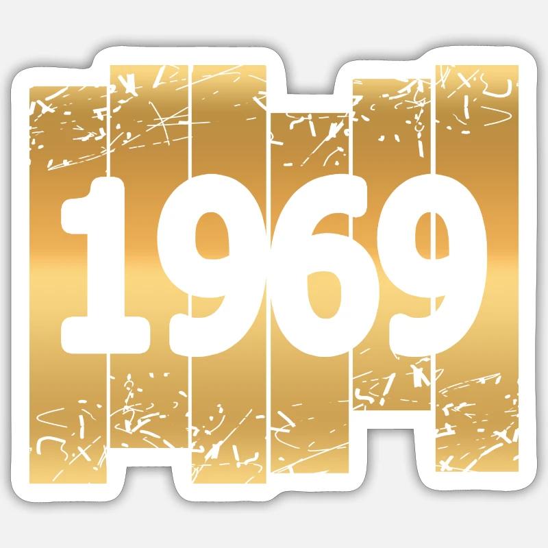1969 - Sticker taille S (10 x 10 cm) - blanc mat