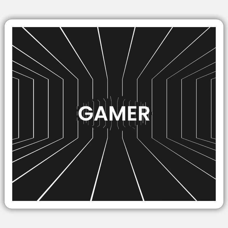 GAMER - Sticker Größe S (10 x 10 cm) - Mattweiß