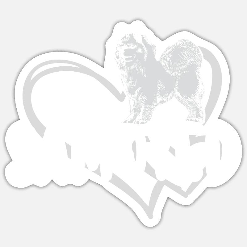 Samoyed Heart Sticker Größe S (10 x 10 cm)