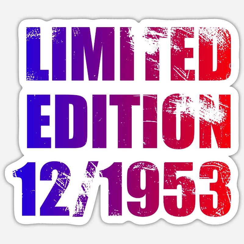 70e anniversaire édition limitée 12/1953 - Sticker taille S (10 x 10 cm) - blanc mat