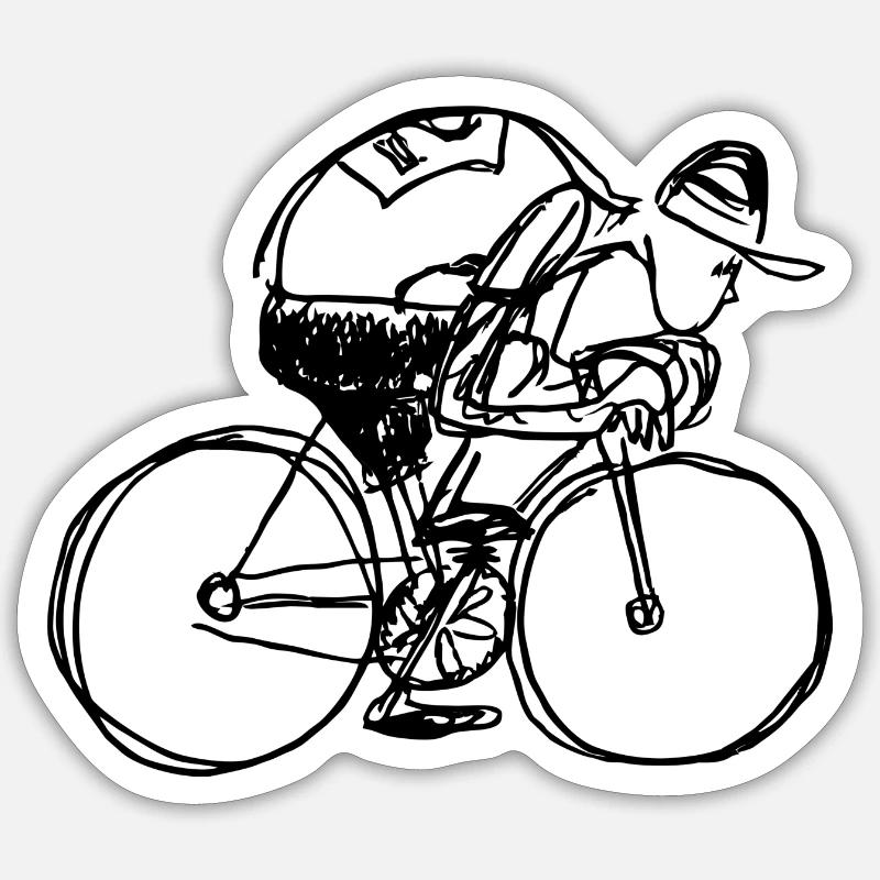bikerboy - Sticker Größe S (10 x 10 cm) - Mattweiß