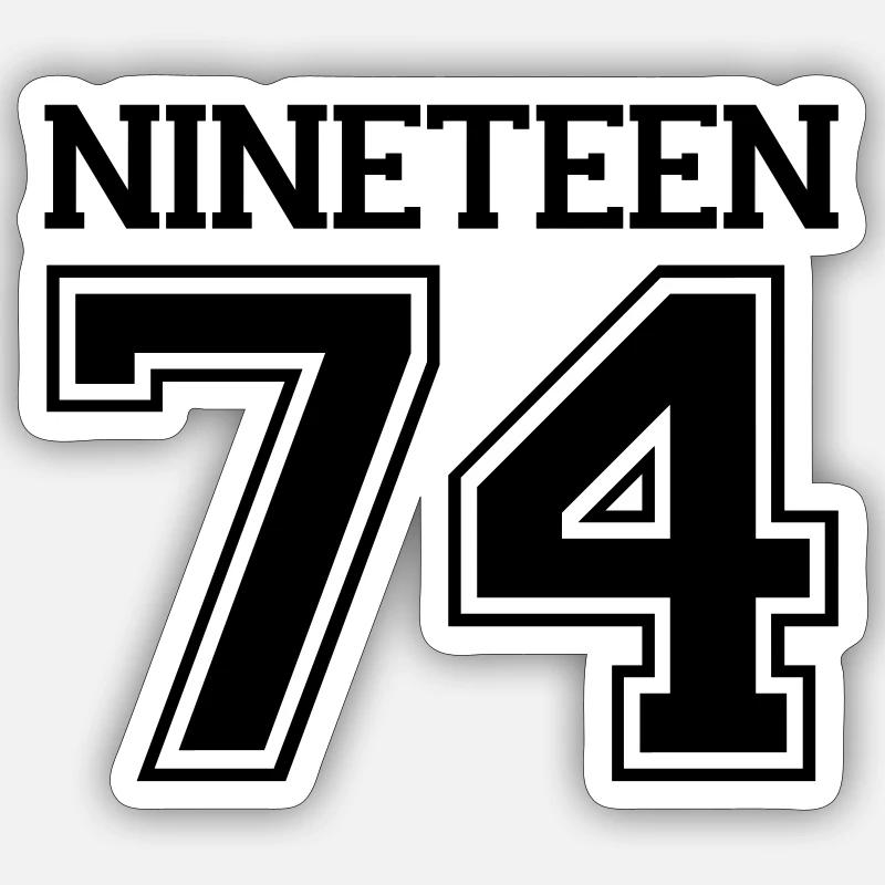 1974 - Sticker taille S (10 x 10 cm) - blanc mat