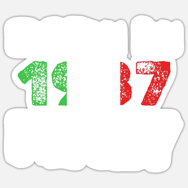 1987 - Sticker size S (10 x 10 cm) - white matte