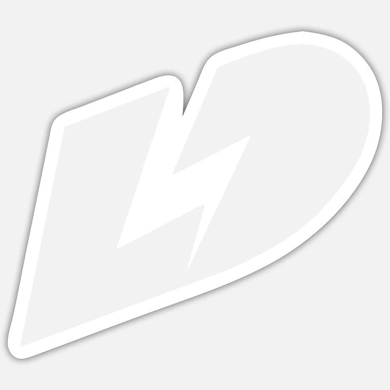 Lucys Darling LD FLASH Logoprint - Sticker Größe S (10 x 10 cm) - Mattweiß