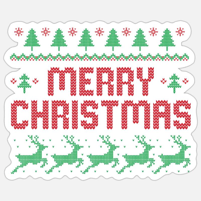 Joyeux Noël - Sticker taille S (10 x 10 cm) - blanc mat