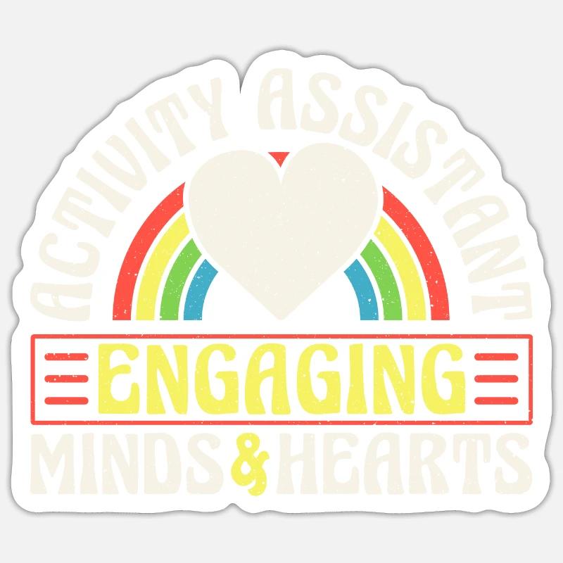 Rainbow Activity Assistant - Sticker Größe S (10 x 10 cm) - Mattweiß